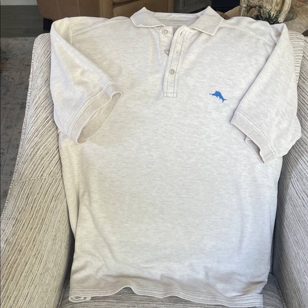 Tommy Bahama Light Tan Polo Shirt